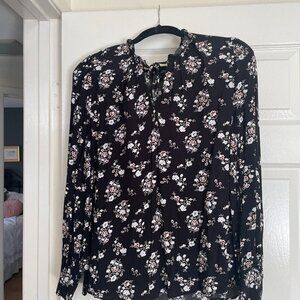 Matching floral blouse and skirt